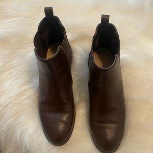 Brown Faux leather boots